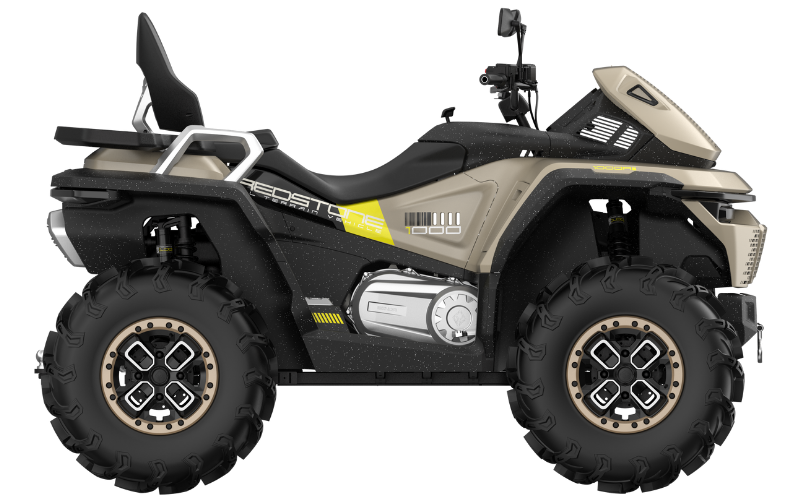 מבט צד של טרקטורון שטח בנדה REDSTONE MUD 1000 R2